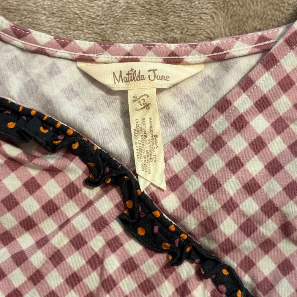 Matilda Jane Girls All Hallows Eve Halloween Dress Mixed Print Gingham 12/18